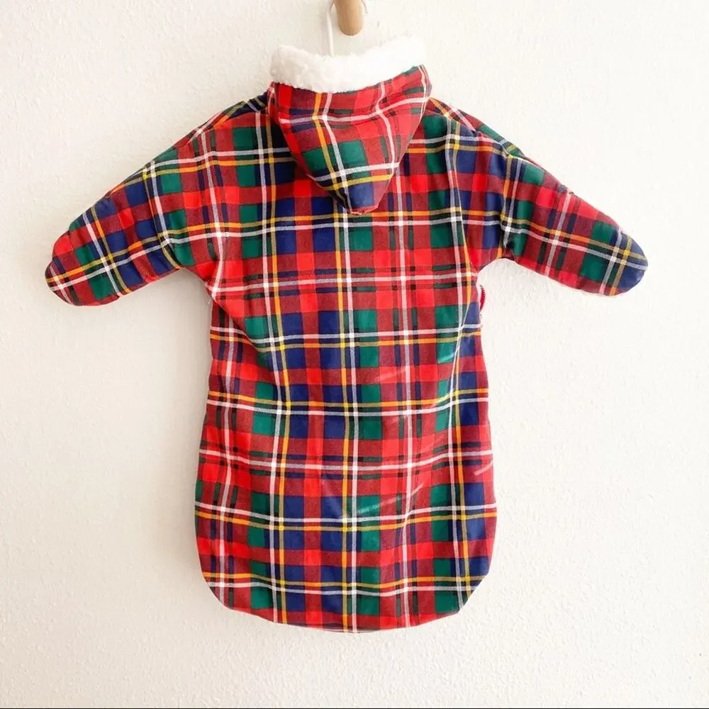 Quiltex Vintage Christmas Plaid Baby Bunting Snow Sack